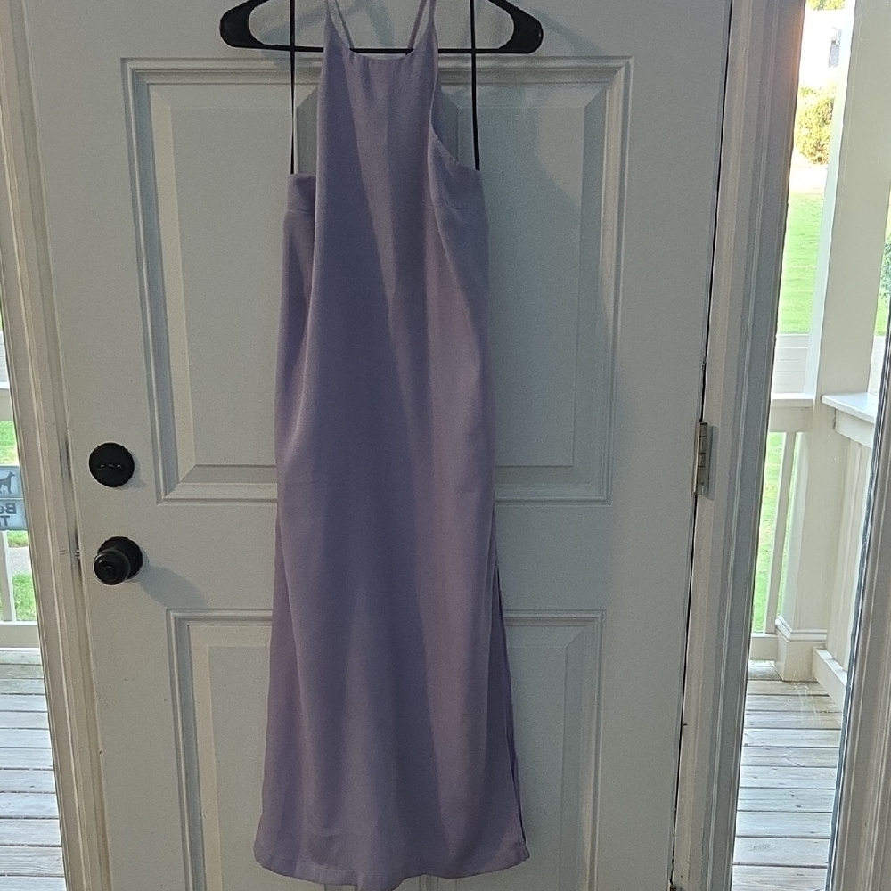 Lulu's Lavender Backless Slip Dress